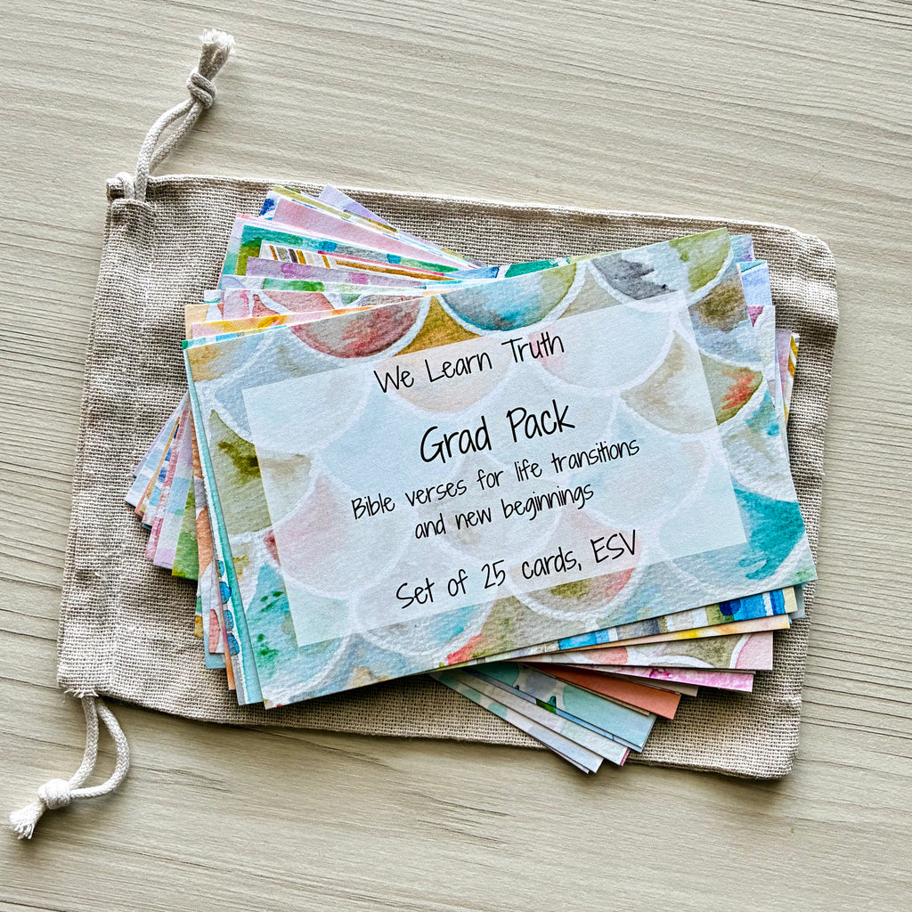Scripture Memory Cards | Set of 25 | Multicolor | Grad Pack