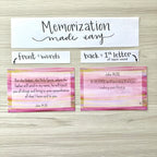Scripture Memory Cards | Set of 50 | Multicolor | Theological Foundations