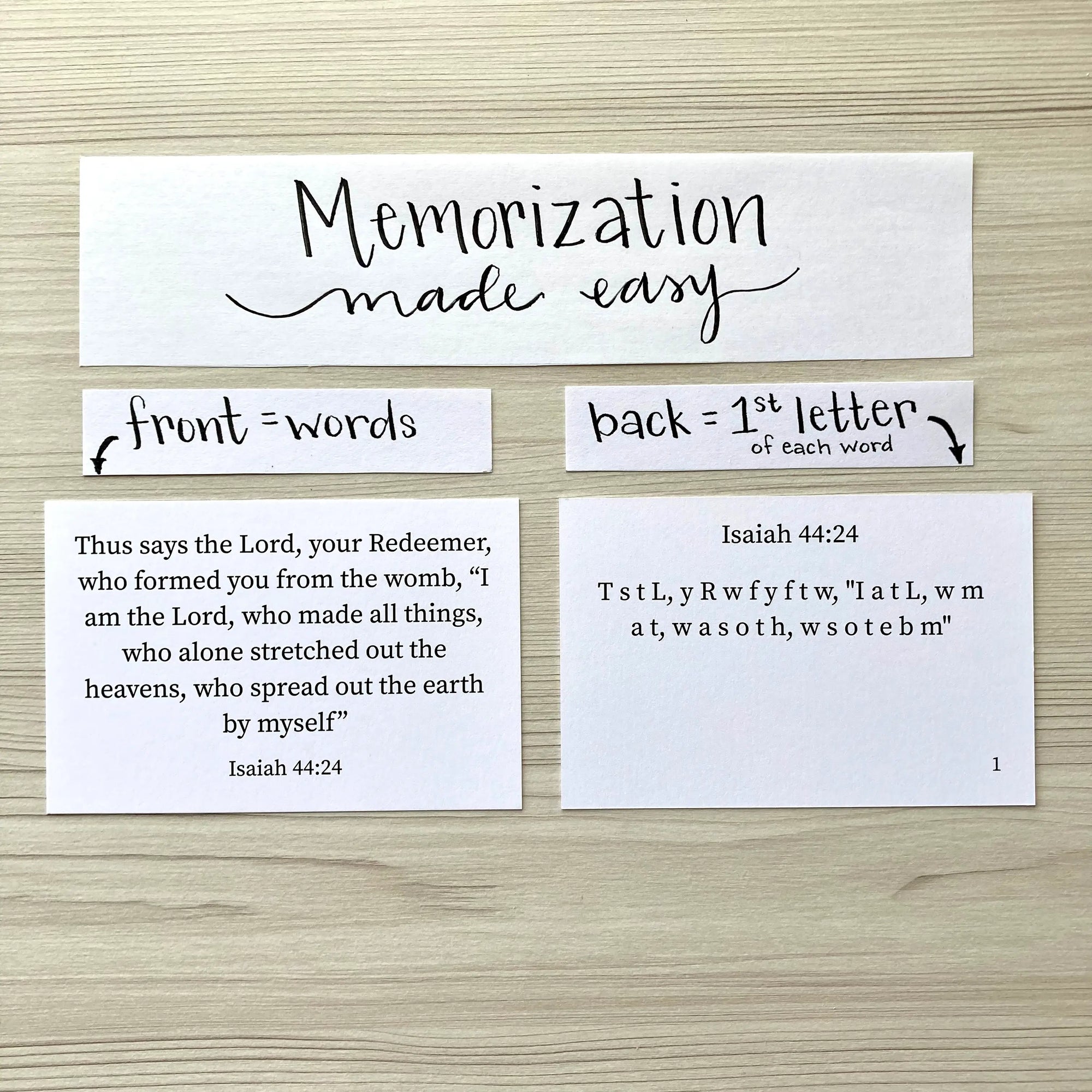 Scripture Memory Cards | Set of 50 | B&W | Theological Foundations