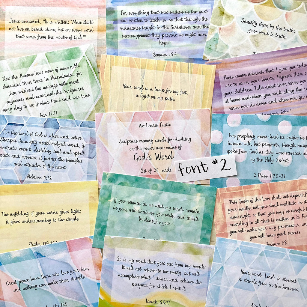 Scripture Memory Cards | Set of 26 | Multicolor | God's Word